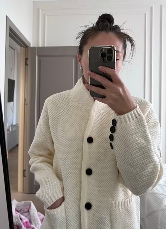 Cardigan classique en maille texturée