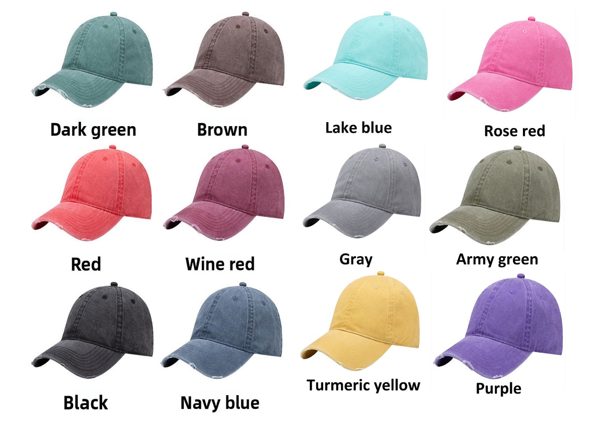 Vintage washed dad cap – unisex streetwear style in multiple colors