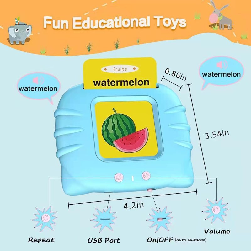 Bilingual educational talking flash cards Arabic and English for toddlers