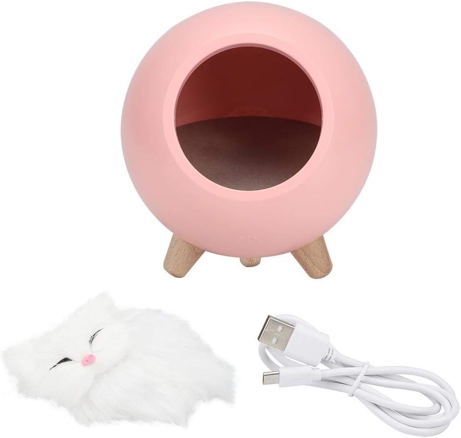 Cute cat house night light – sleeping kitty bedroom or desk decor