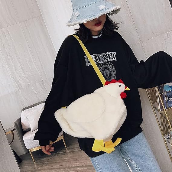 Plush chicken bag – fun quirky statement piece for everyday or special occasions
