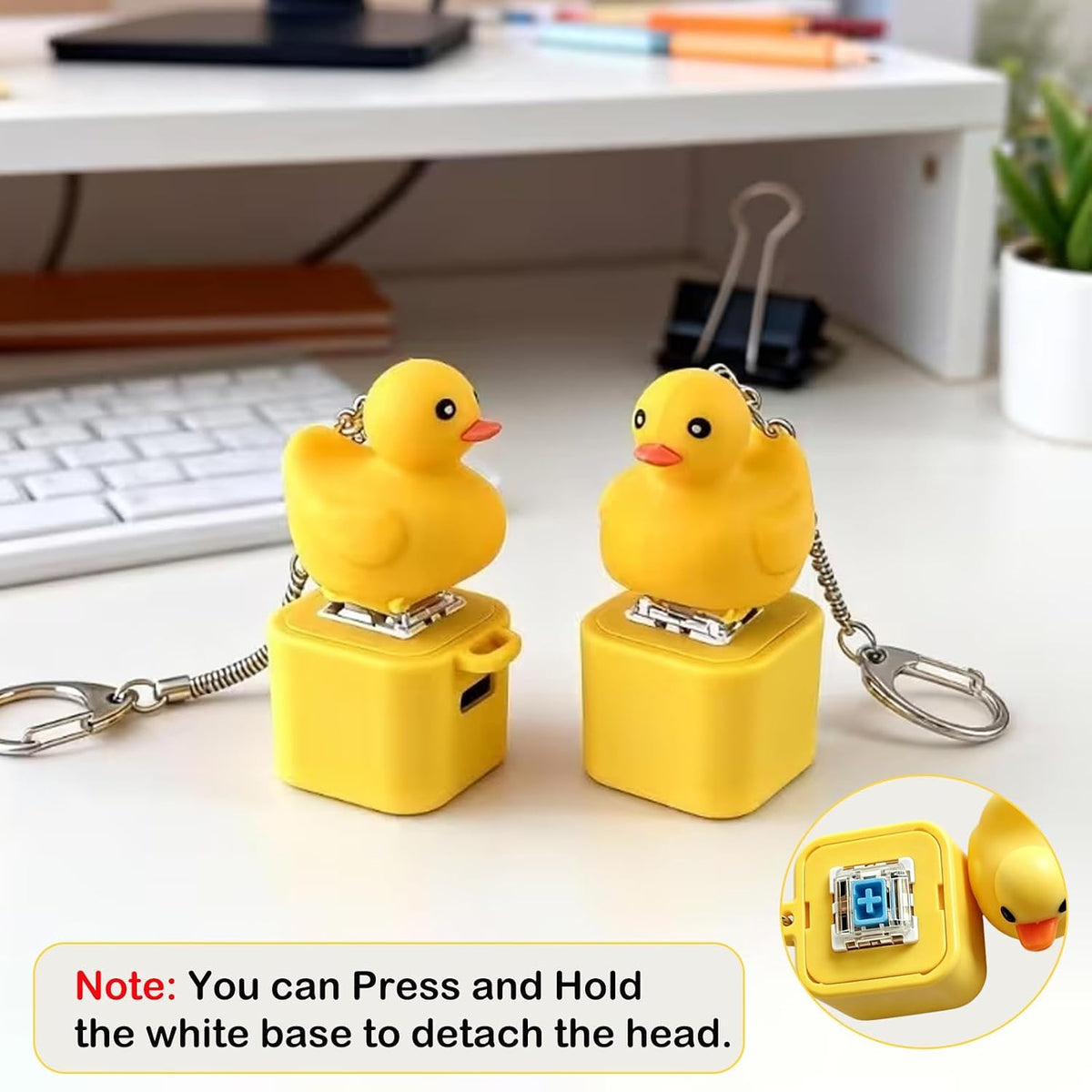 Fidget keychain clicker toys set of 2 – stress relief gift for best friends