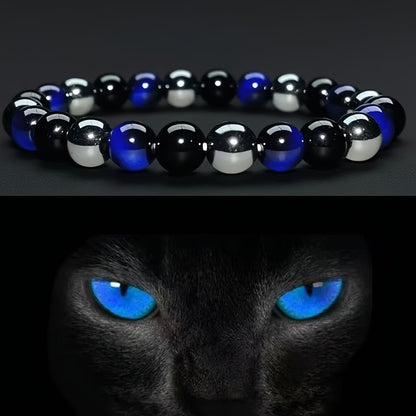 Dark Blue Tiger's Eye Bracelet – Positive Energy Bracelet
