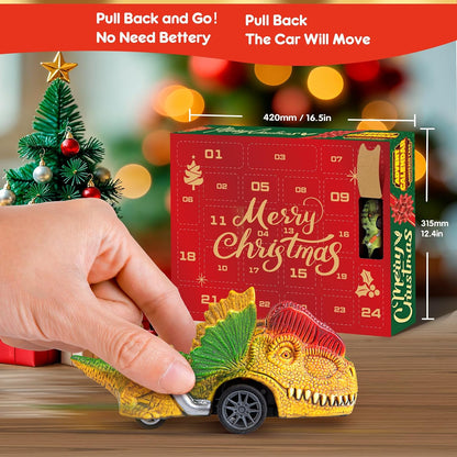 Calendrier de l'Avent Voiture Dinosaure + Carte Cadeau & Bracelet GRATUITS