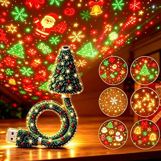 Christmas Glow Projector – 6 Festive Patterns