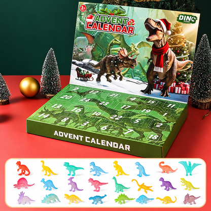 Calendrier de l'Avent de Noël Dinosaure + Carte Cadeau & Bracelet GRATUITS