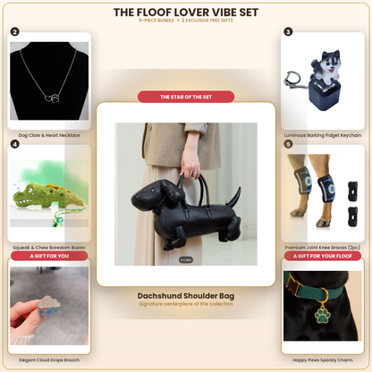 Floof Lover Vibe Set – 7-piece dog parent gift bundle for you and your dog