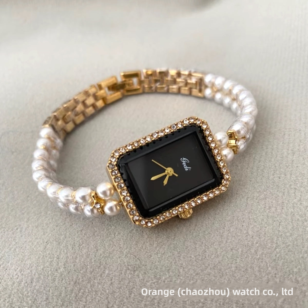 Pearl beaded watch – elegant egg-inspired aesthetic accessory