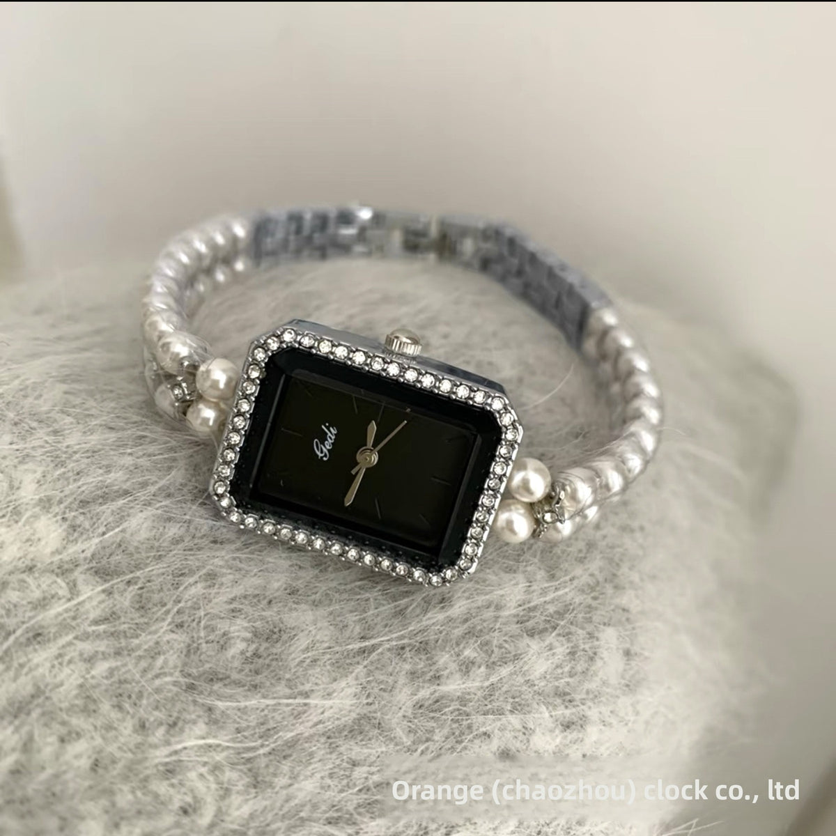 Pearl beaded watch – elegant egg-inspired aesthetic accessory
