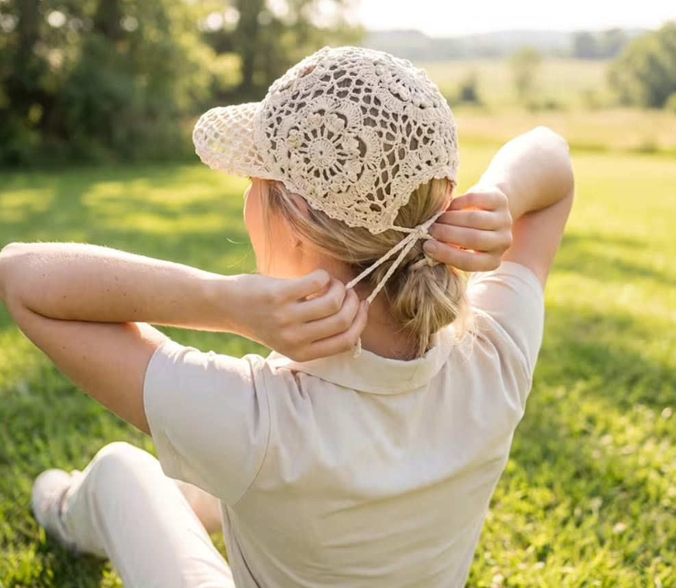 Crochet cap – charming handmade-style cap for a chic everyday look