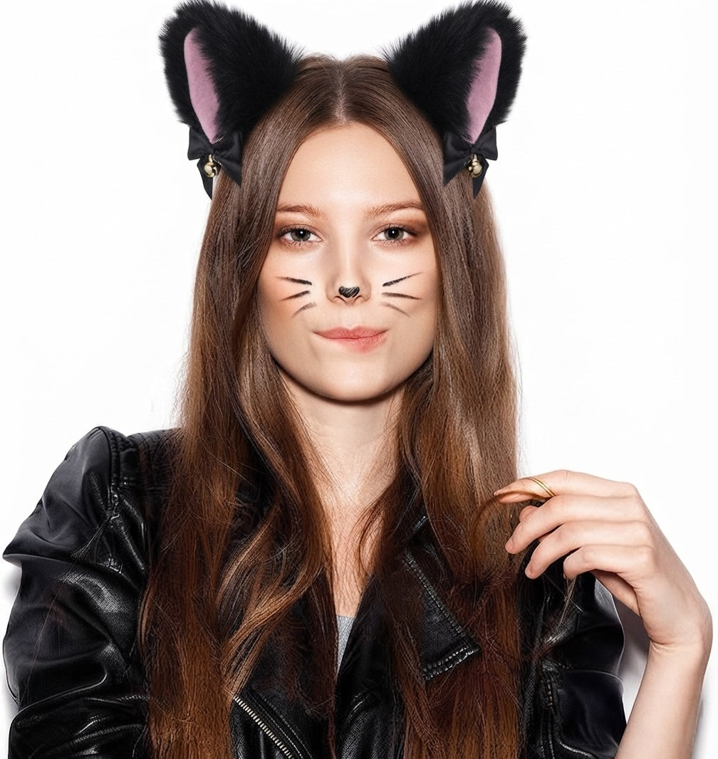 Free gift – black cat ears headband perfect for Halloween, cosplay and everyday wear