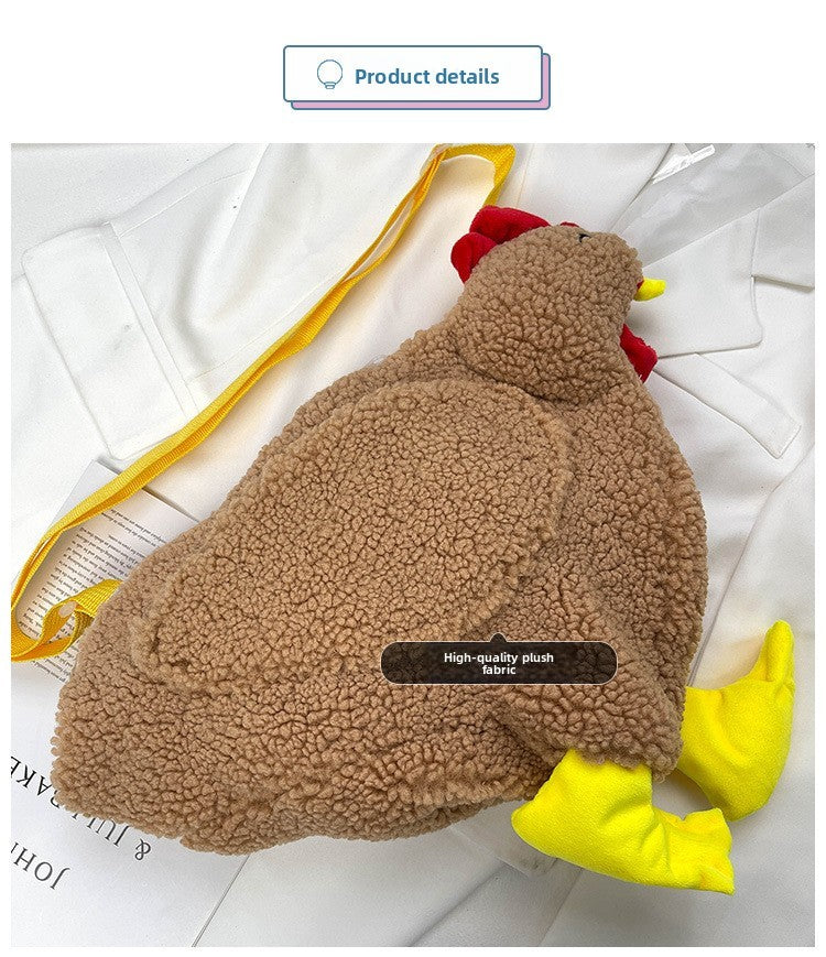 Plush chicken bag – fun quirky statement piece for everyday or special occasions