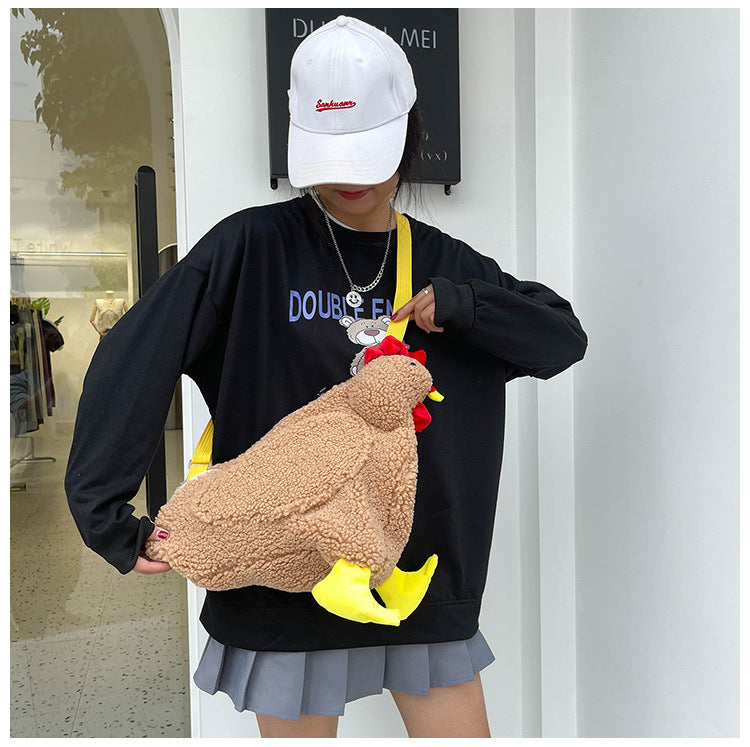 Plush chicken bag – fun quirky statement piece for everyday or special occasions