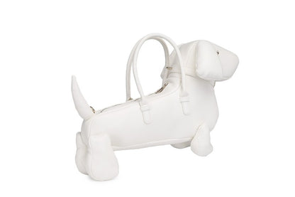 Dachshund shoulder bag in premium PU leather – cute dog lover statement bag