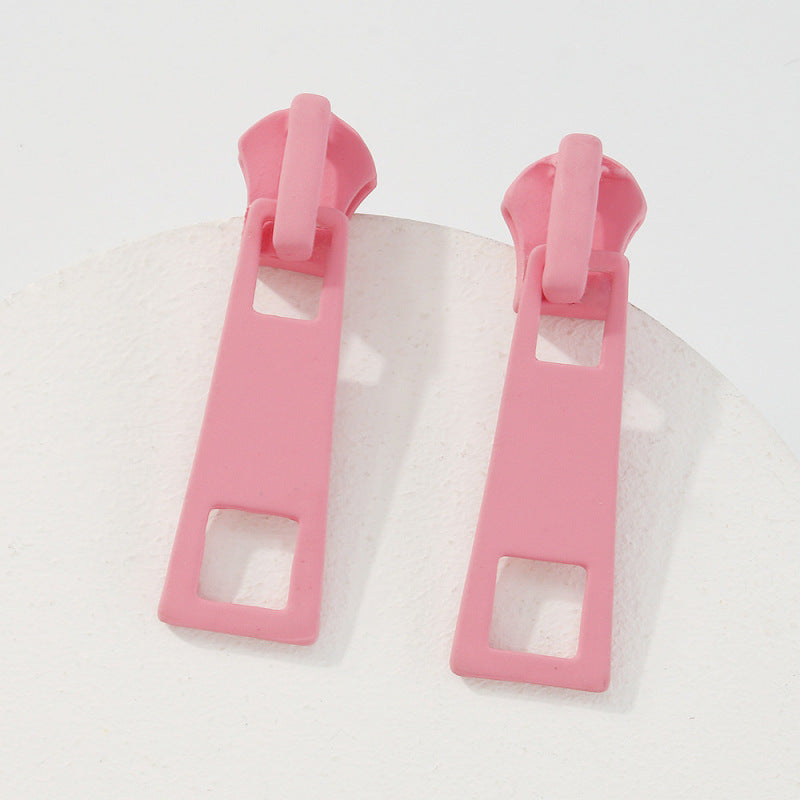 Cute zipper earrings in multiple colors – unique statement earrings for women