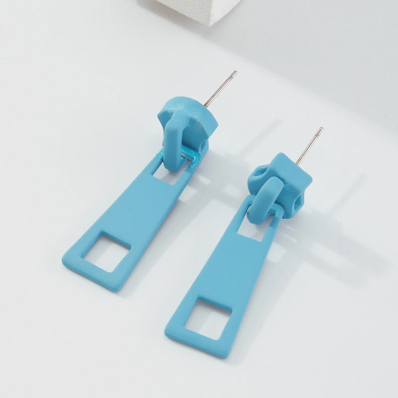 Cute zipper earrings in multiple colors – unique statement earrings for women