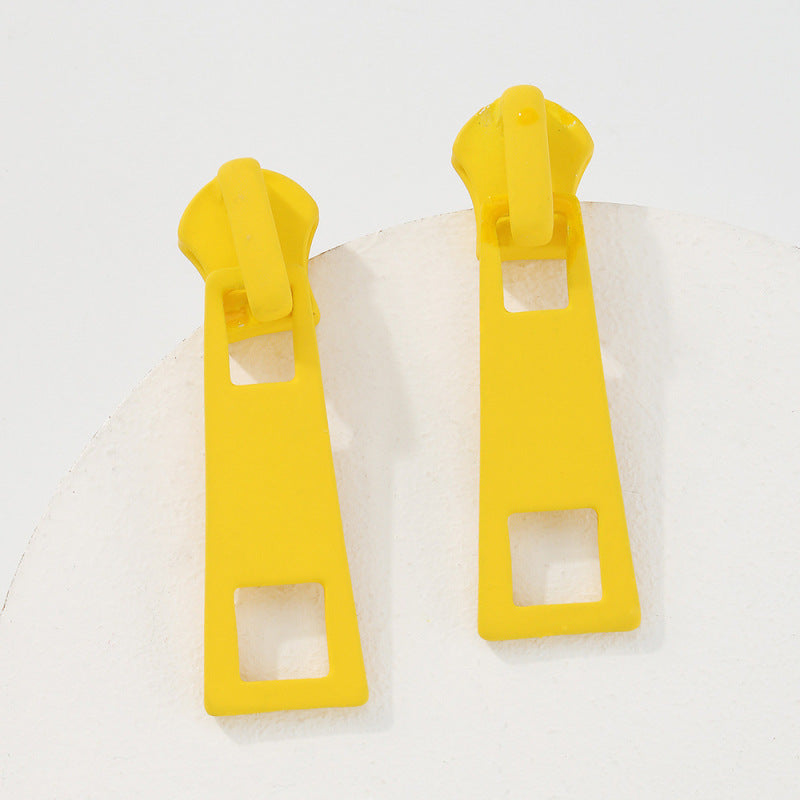 Cute zipper earrings in multiple colors – unique statement earrings for women