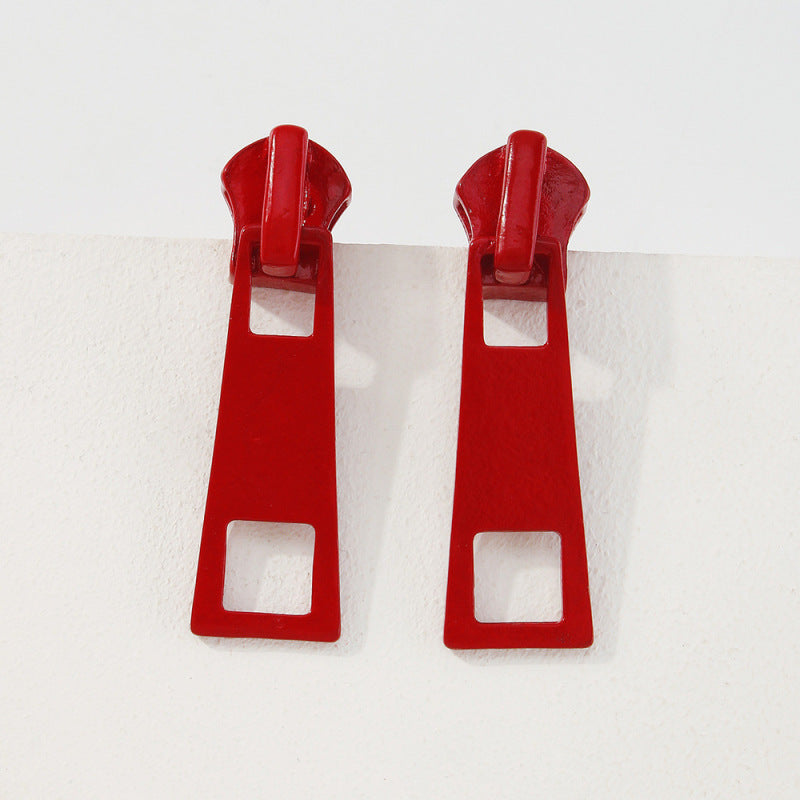 Cute zipper earrings in multiple colors – unique statement earrings for women