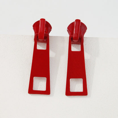 Cute zipper earrings in multiple colors – unique statement earrings for women