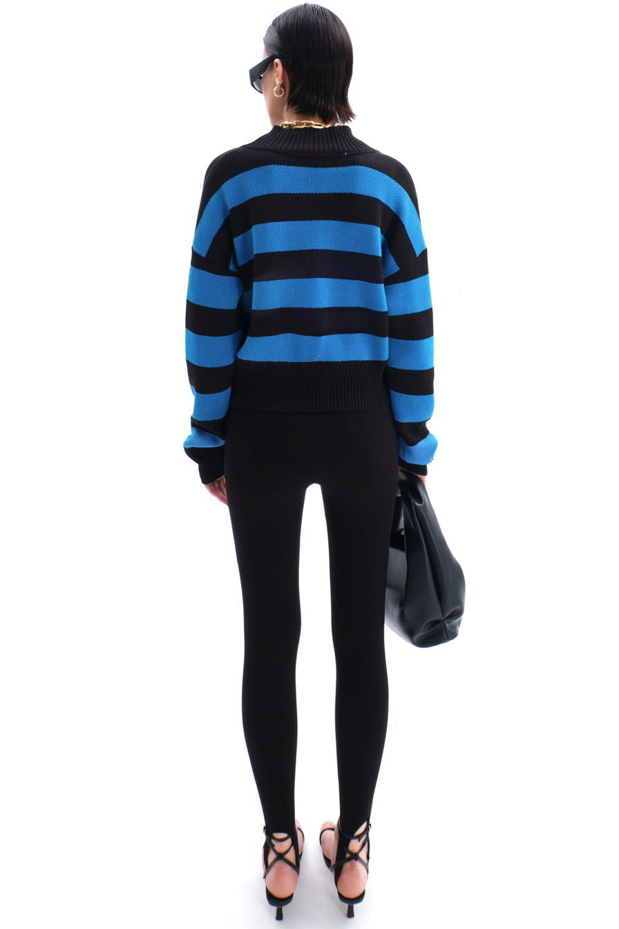 Color Contrast Loose Knit Cardigan