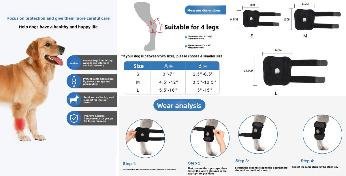 Premium dog joint knee braces – professional support for active dogs