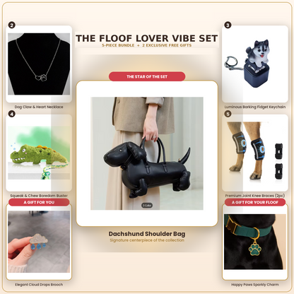 Floof Lover Vibe Set – 7-piece dog parent gift bundle for you and your dog