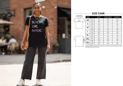 Black Magic Girl T-shirt – soft breathable cotton statement tee for women
