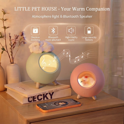 Cute cat house night light – sleeping kitty bedroom or desk decor