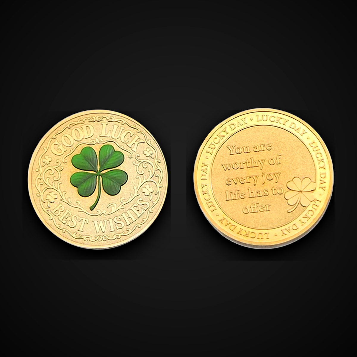 Free gift – four-leaf clover lucky coin