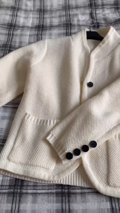 Cardigan classique en maille texturée