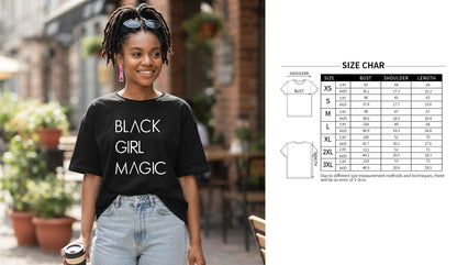 Black Magic Girl T-shirt – soft breathable cotton statement tee for women