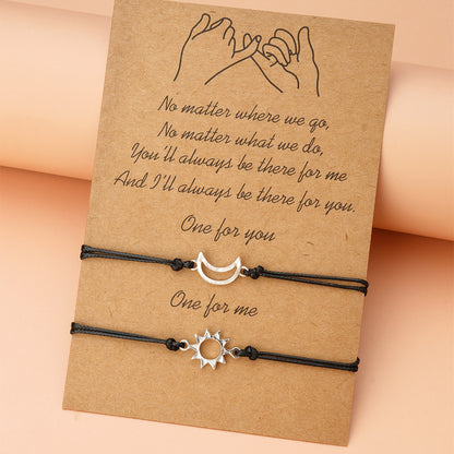 Sun moon bracelet set – you're my sun I'm your moon, best friend matching jewelry