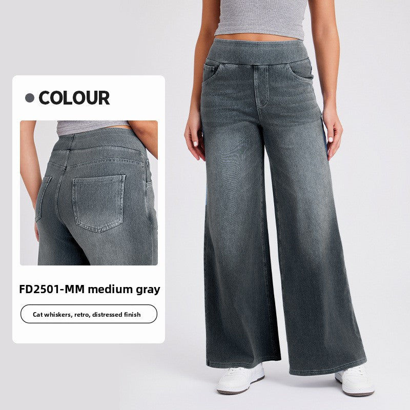 Women's Wide-Leg Denim Pants