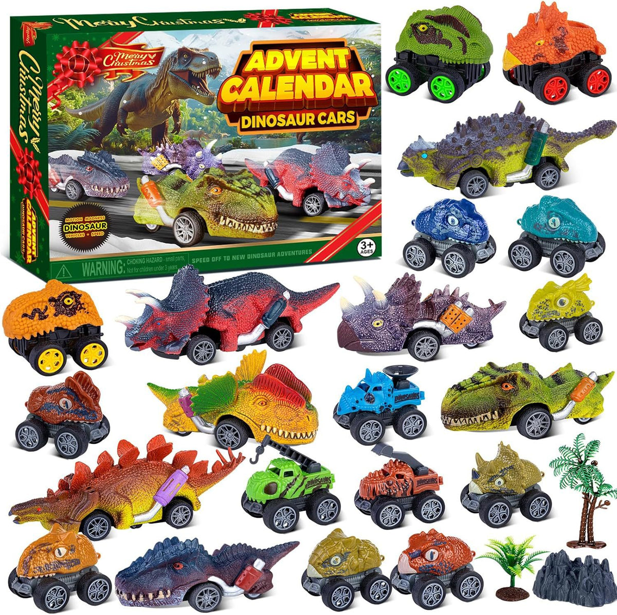 Calendrier de l'Avent Voiture Dinosaure + Carte Cadeau & Bracelet GRATUITS