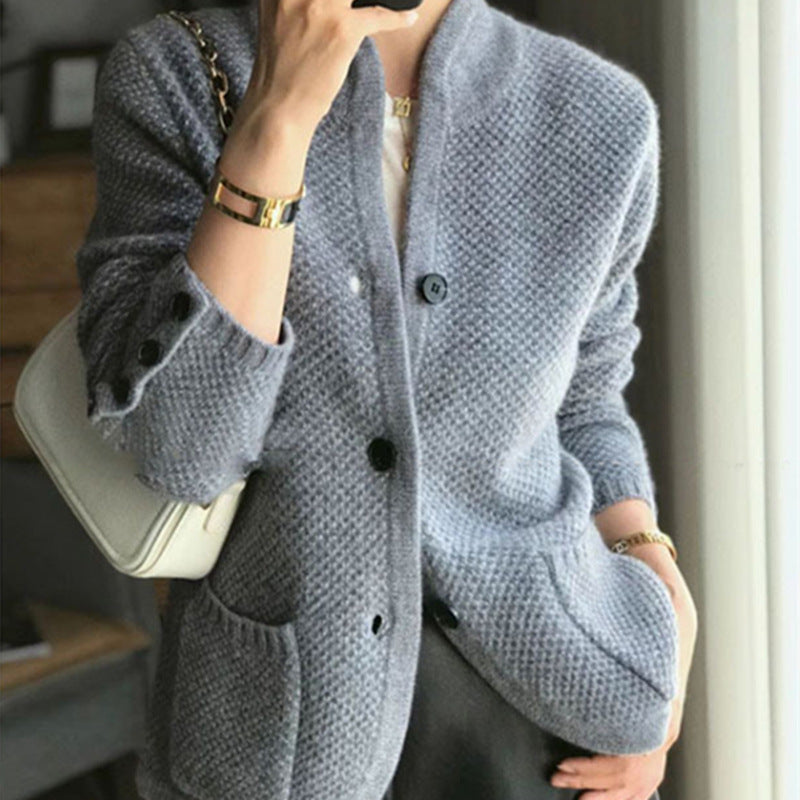 Cardigan classique en maille texturée