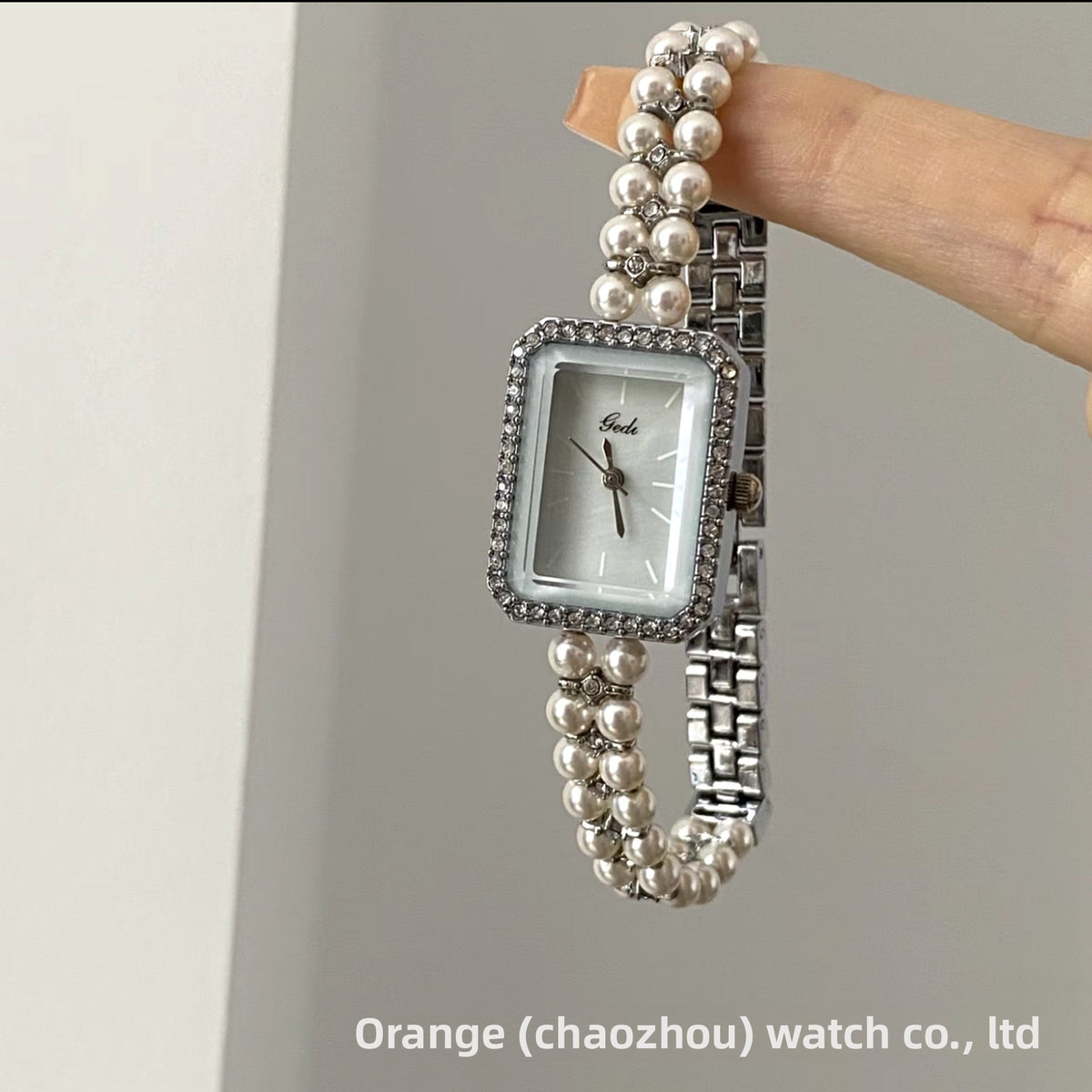 Pearl beaded watch – elegant egg-inspired aesthetic accessory