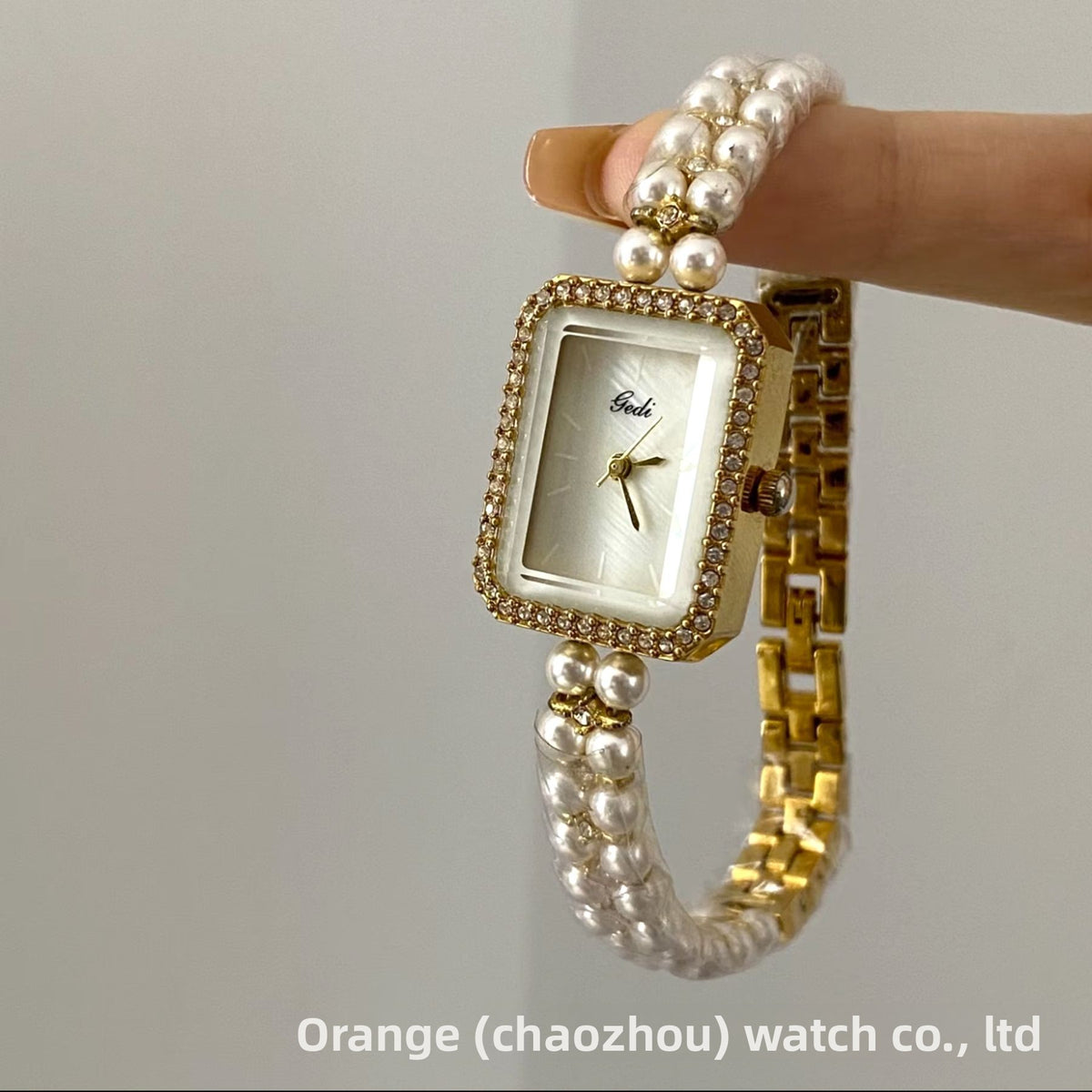 Pearl beaded watch – elegant egg-inspired aesthetic accessory