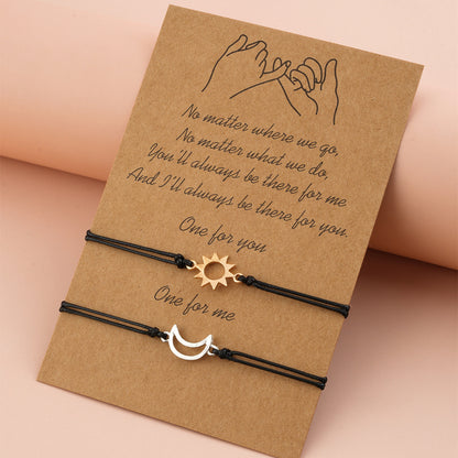 Sun moon bracelet set – you're my sun I'm your moon, best friend matching jewelry