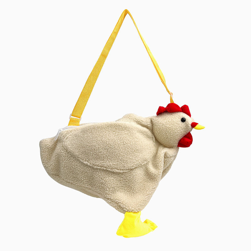 Plush chicken bag – fun quirky statement piece for everyday or special occasions