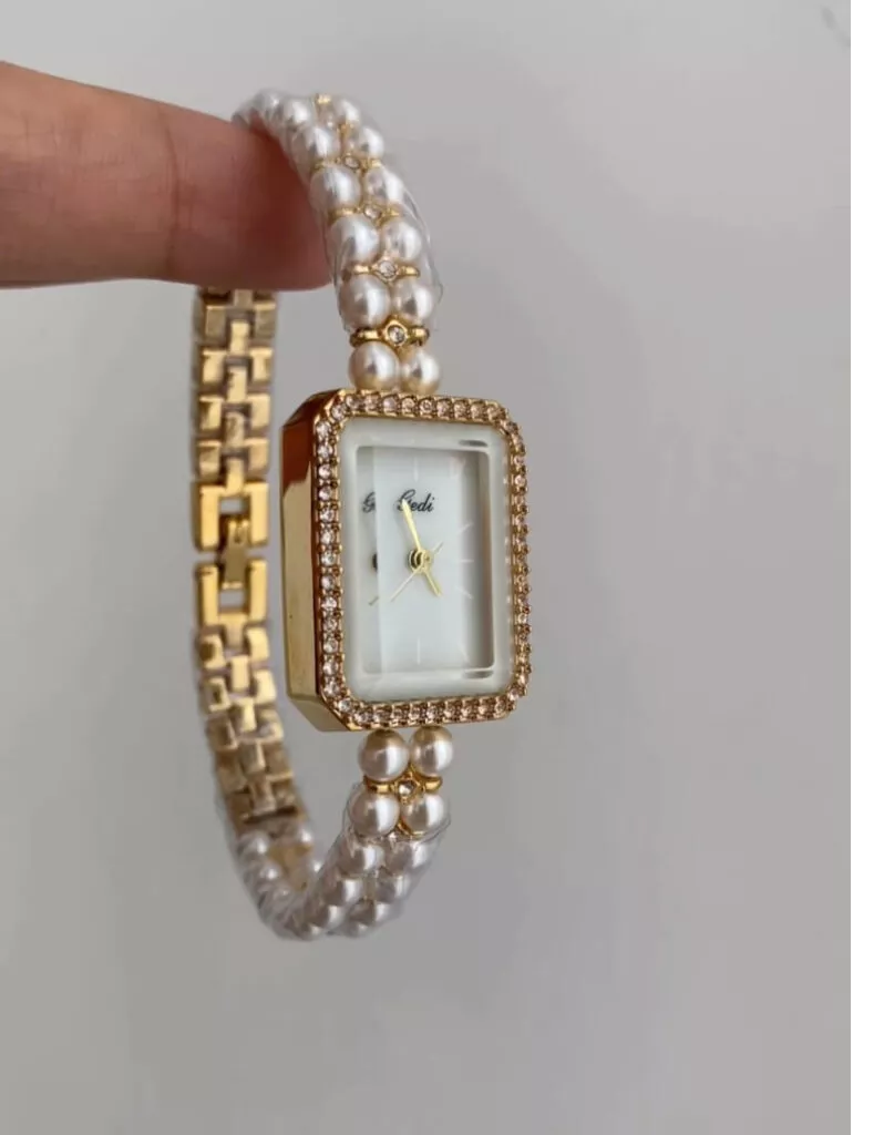 Free gift – luxury pearl beaded watch for mom